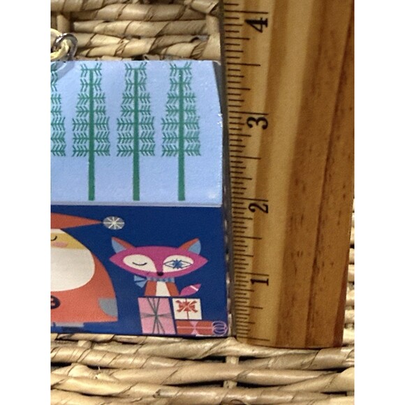 Suzy Ultman 2015 Folk Art Ornament Whimsical Retro Inspired Modern Fox Santa - Picture 8 of 9